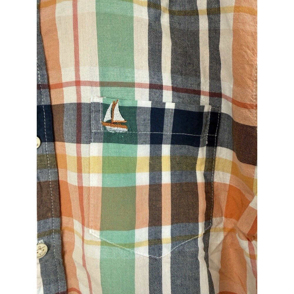Kiel James Patrick Shirt Mens M Patchwork Multicolor Indian Madras Button Down - Picture 7 of 8